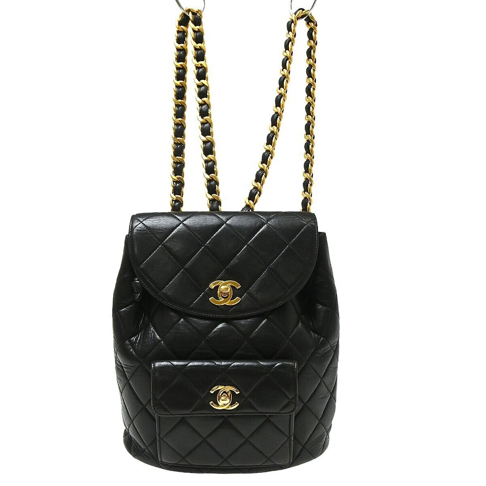Chanel Duma Drawstring Quilted Leather Large